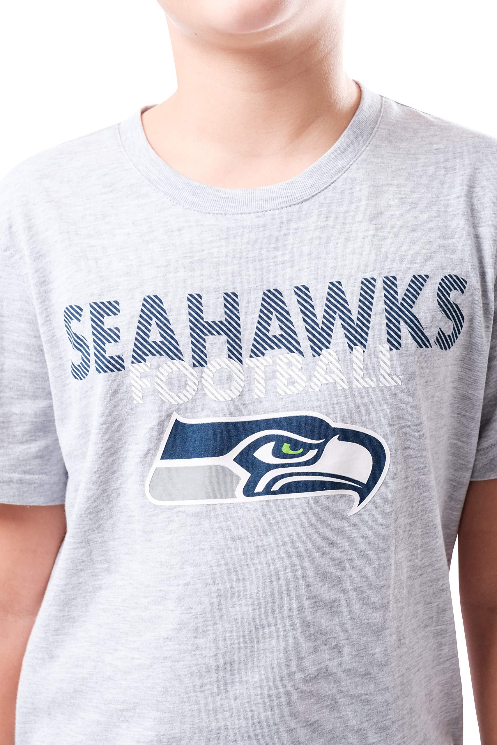 Ultra Game NFL Seattle Seahawks Youth Active Crew Neck Tee Shirt|Seattle Seahawks - UltraGameShop