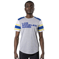 Ultra Game NFL Los Angeles Rams Mens Slub Jersey Crew Neck Short SleeveTee Shirt|Los Angeles Rams
