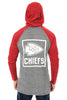 Ultra Game NFL Kansas City Chiefs Mens Fleece Hoodie Pullover Sweatshirt Henley|Kansas City Chiefs
