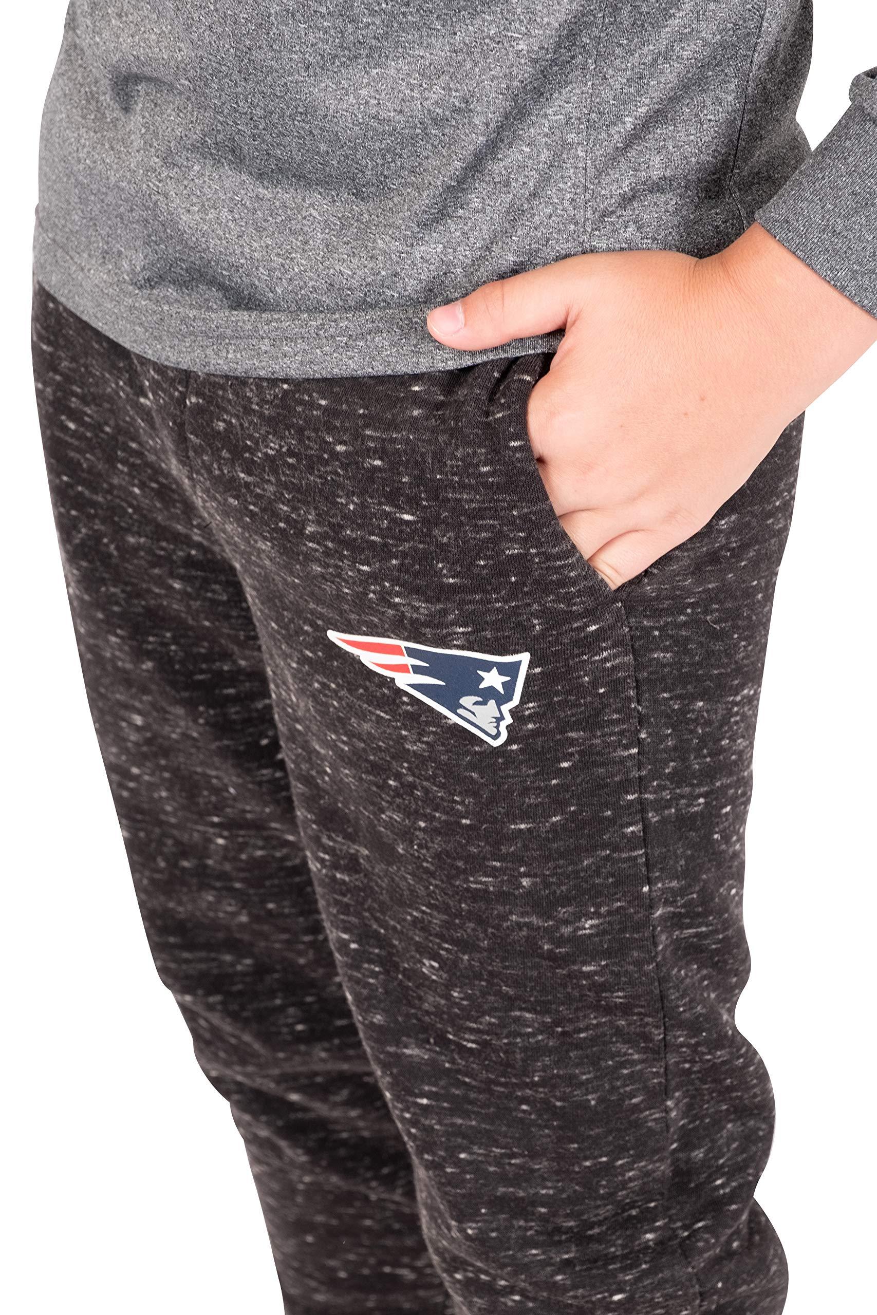 Ultra Game NFL New England Patriots Youth Extra Soft Black Snow Fleece Jogger Sweatpants|New England Patriots - UltraGameShop