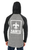 Ultra Game NFL New Orleans Saints Mens Fleece Hoodie Pullover Sweatshirt Henley|New Orleans Saints