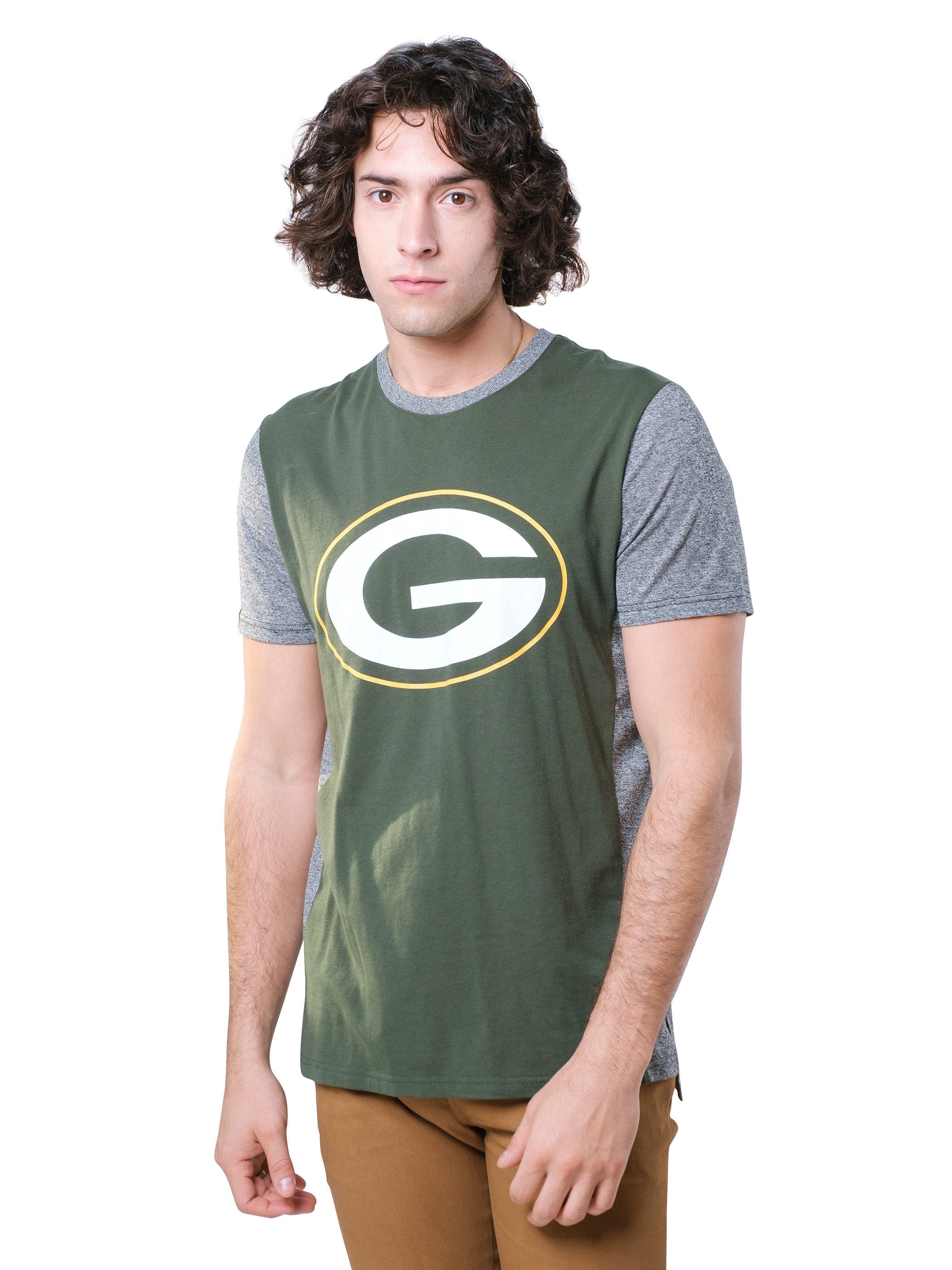 NFL Green Bay Packers Men's Raglan Short Sleeve Tee|Green Bay Packers