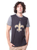 NFL New Orleans Saints Men's Raglan Short Sleeve Tee|New Orleans Saints