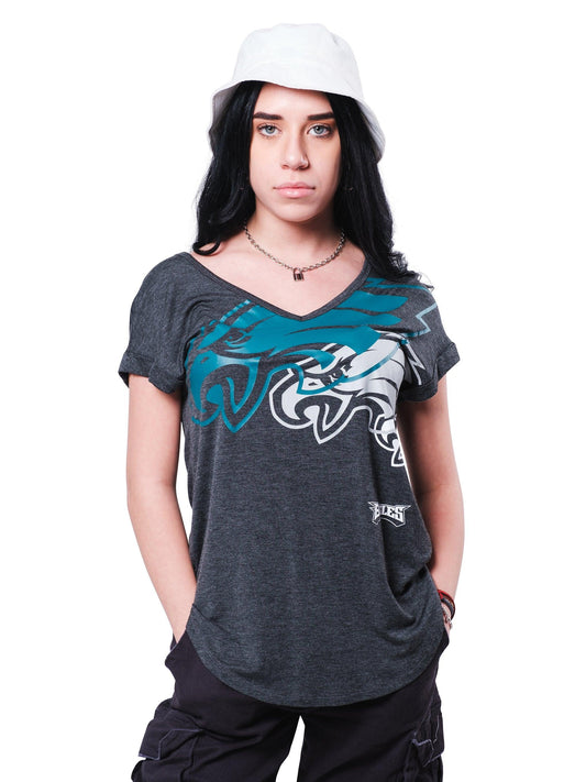 NFL Philadelphia Eagles Women's V-Neck Tee|Philadelphia Eagles - UltraGameShop