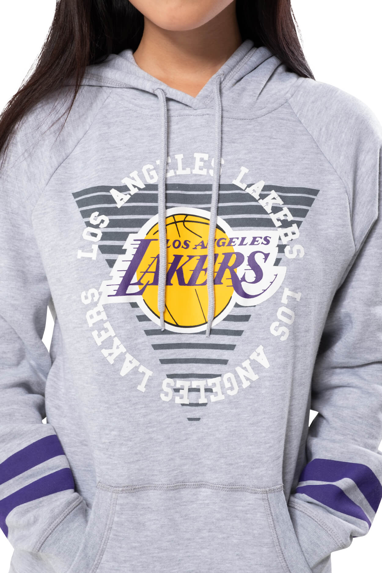 NBA Los Angeles Lakers Women's Hoodie Varsity Stripe|Los Angeles Lakers