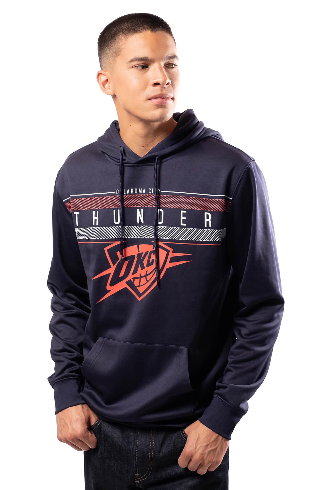 Ultra Game NBA Official Men’s Super Soft Midtown Hoodie Pullover Sweatshirt - Unisex, Oklahoma City Thunder|Oklahoma City Thunder