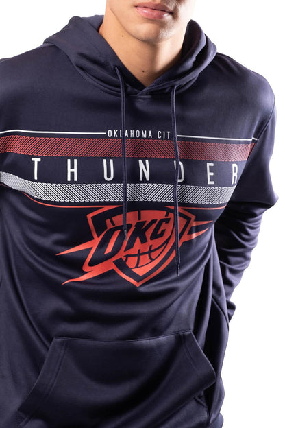 Ultra Game NBA Official Men’s Super Soft Midtown Hoodie Pullover Sweatshirt - Unisex, Oklahoma City Thunder|Oklahoma City Thunder