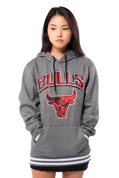 NBA Chicago Bulls Men's Fleece Hoodie Rib Stripe|Chicago Bulls