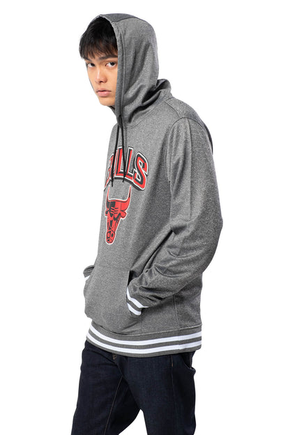 NBA Chicago Bulls Men's Fleece Hoodie Rib Stripe|Chicago Bulls