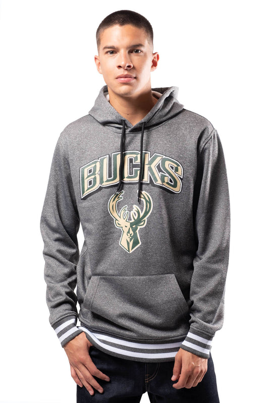 NBA Milwaukee Bucks Men's Fleece Hoodie Rib Stripe|Milwaukee Bucks