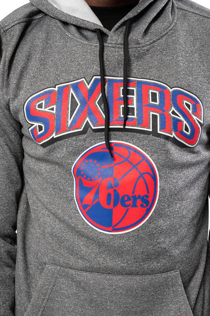 NBA Philadelphia 76ers Men's Fleece Hoodie Rib Stripe|Philadelphia 76ers