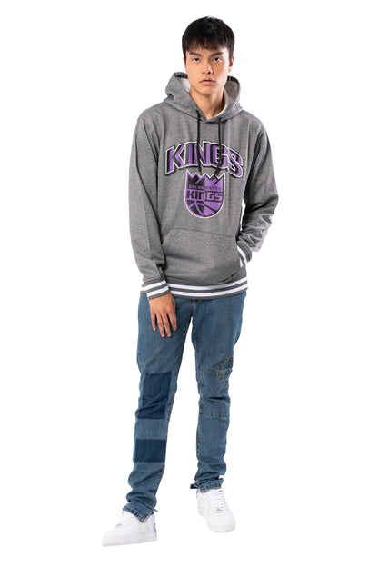 NBA Sacramento Kings Men's Fleece Hoodie Rib Stripe|Sacramento Kings