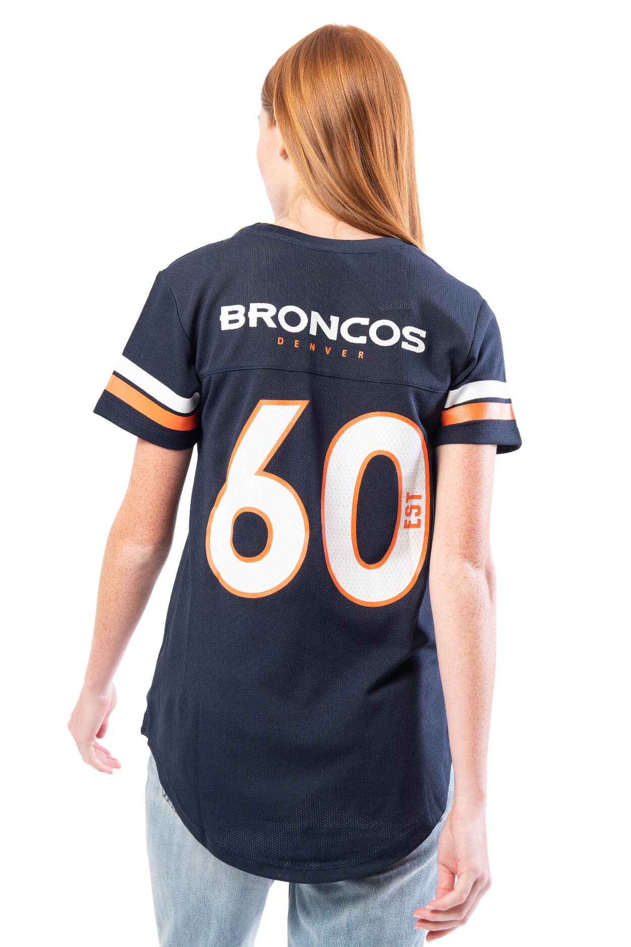 NFL Denver Broncos Women's Varsity Stripe Tee|Denver Broncos