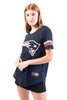 NFL New England Patriots Women's Varsity Stripe Tee|New England Patriots