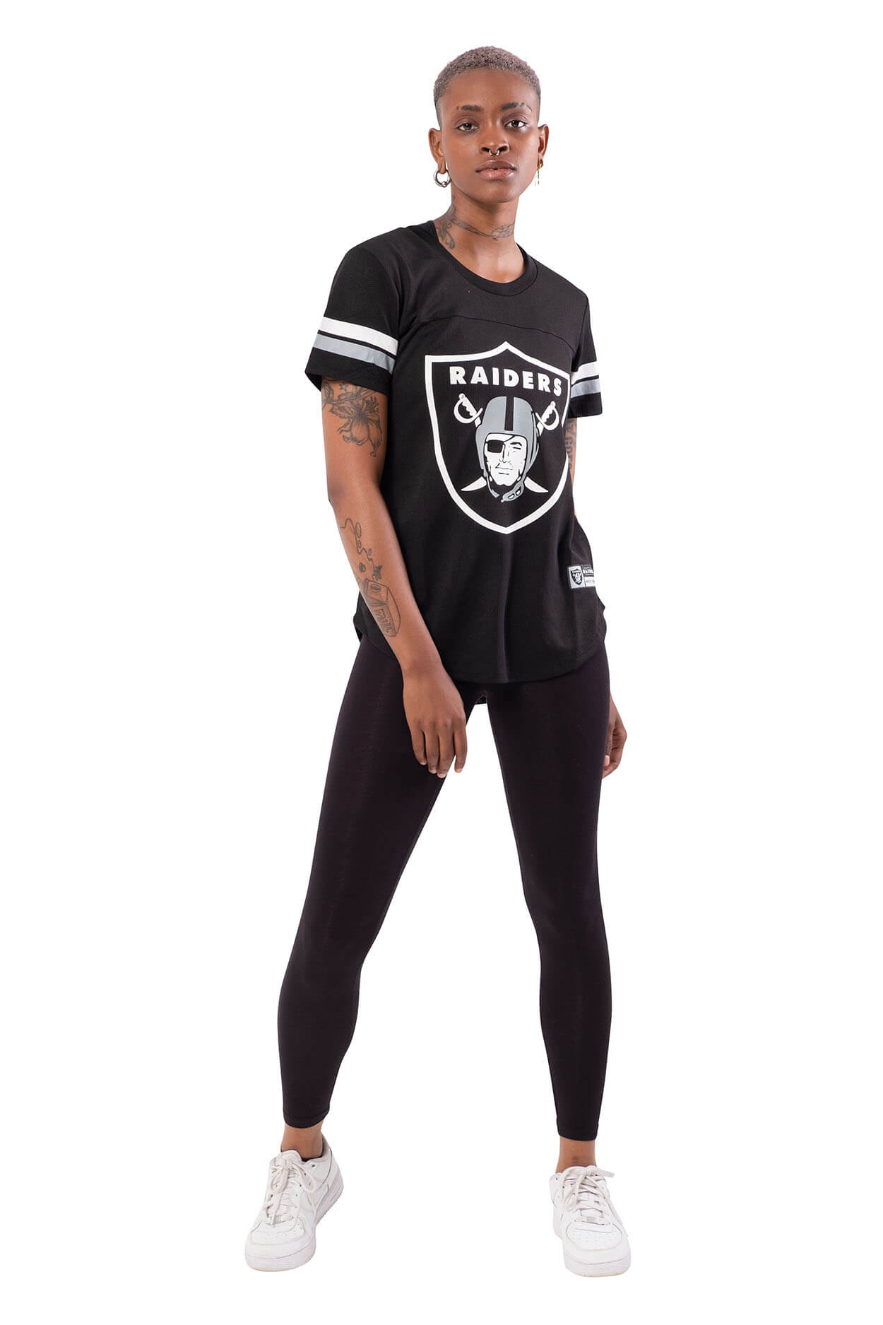 NFL Oakland Raiders Women's Varsity Stripe Tee|Oakland Raiders