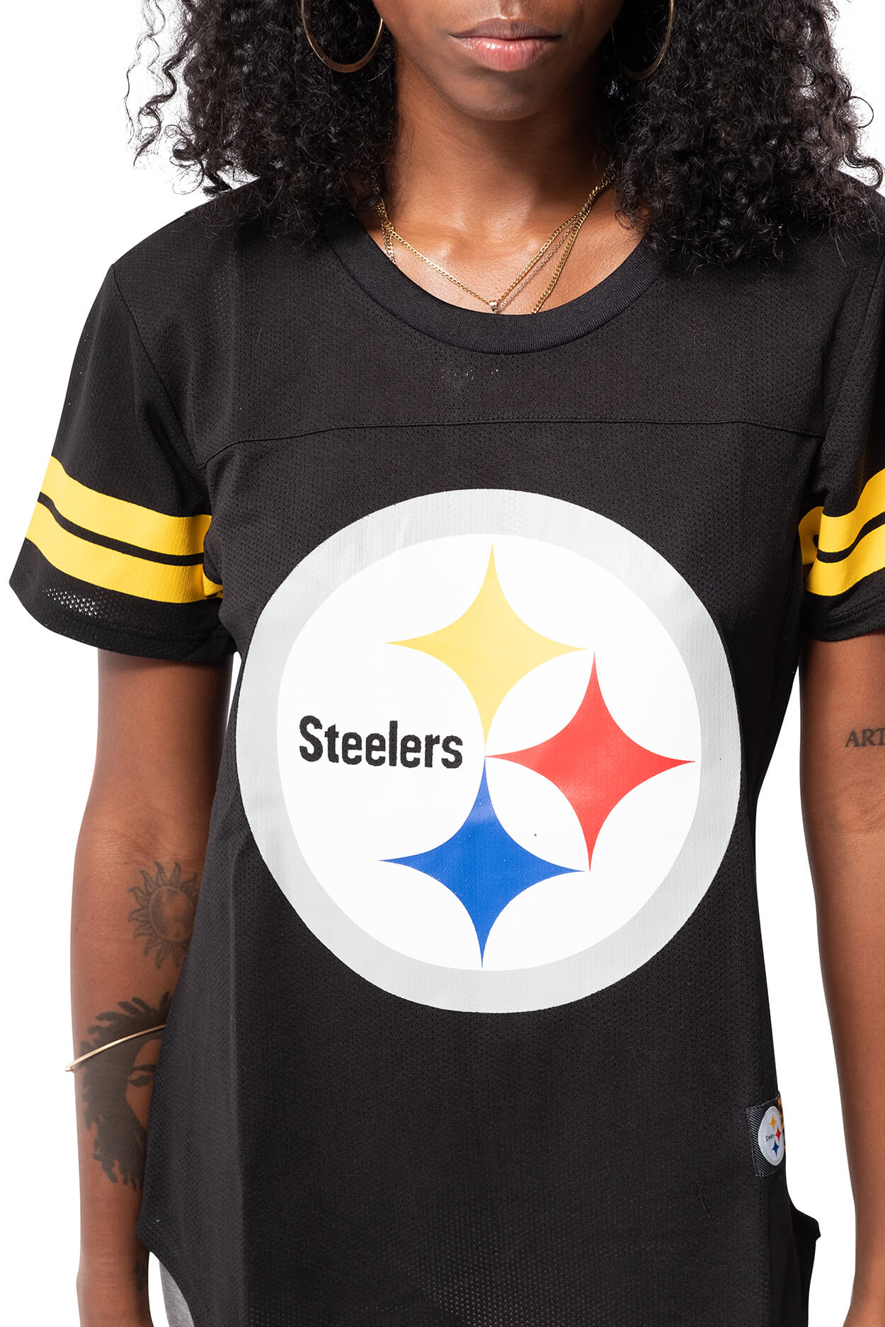 NFL Pittsburgh Steelers Women's Varsity Stripe Tee|Pittsburgh Steelers
