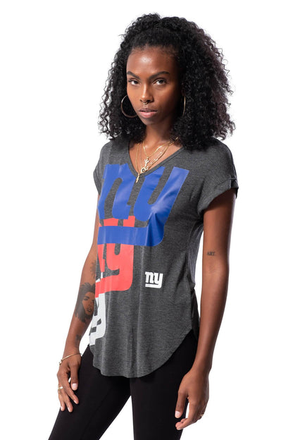 NFL New York Giants Women's V-Neck Tee|New York Giants - UltraGameShop