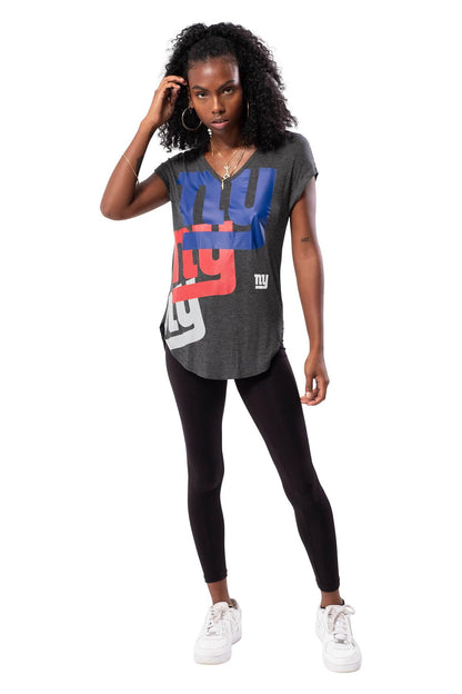 NFL New York Giants Women's V-Neck Tee|New York Giants - UltraGameShop