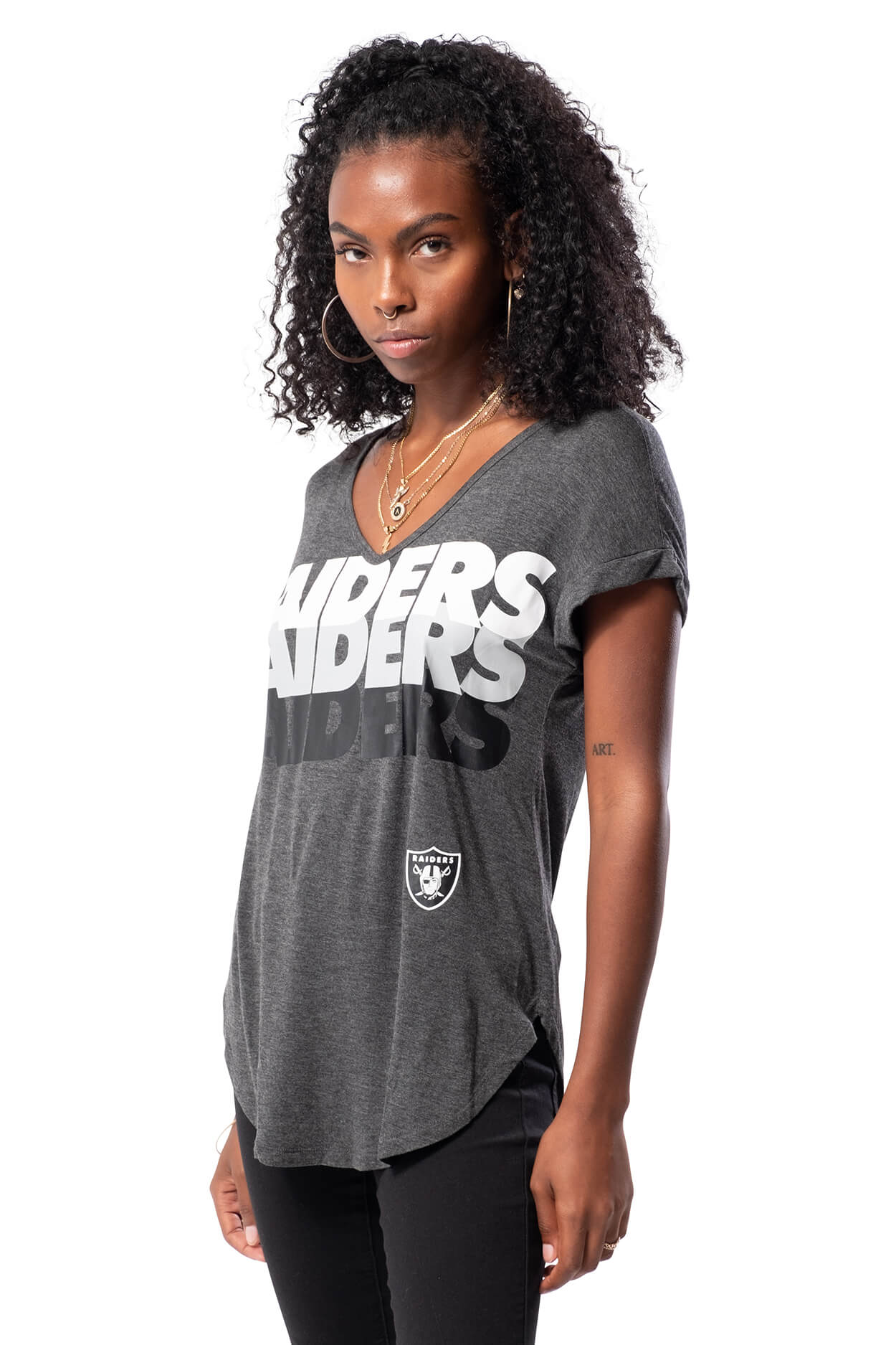 NFL Oakland Raiders Women's V-Neck Tee|Oakland Raiders