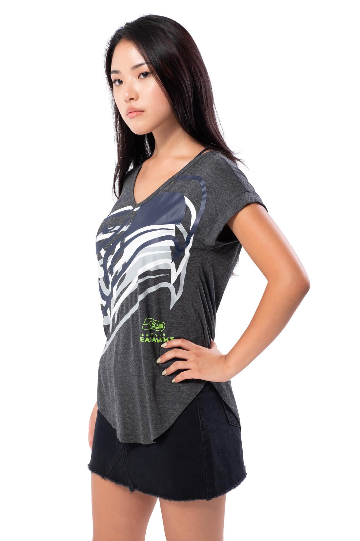 NFL Seattle Seahawks Women's V-Neck Tee|Seattle Seahawks - UltraGameShop