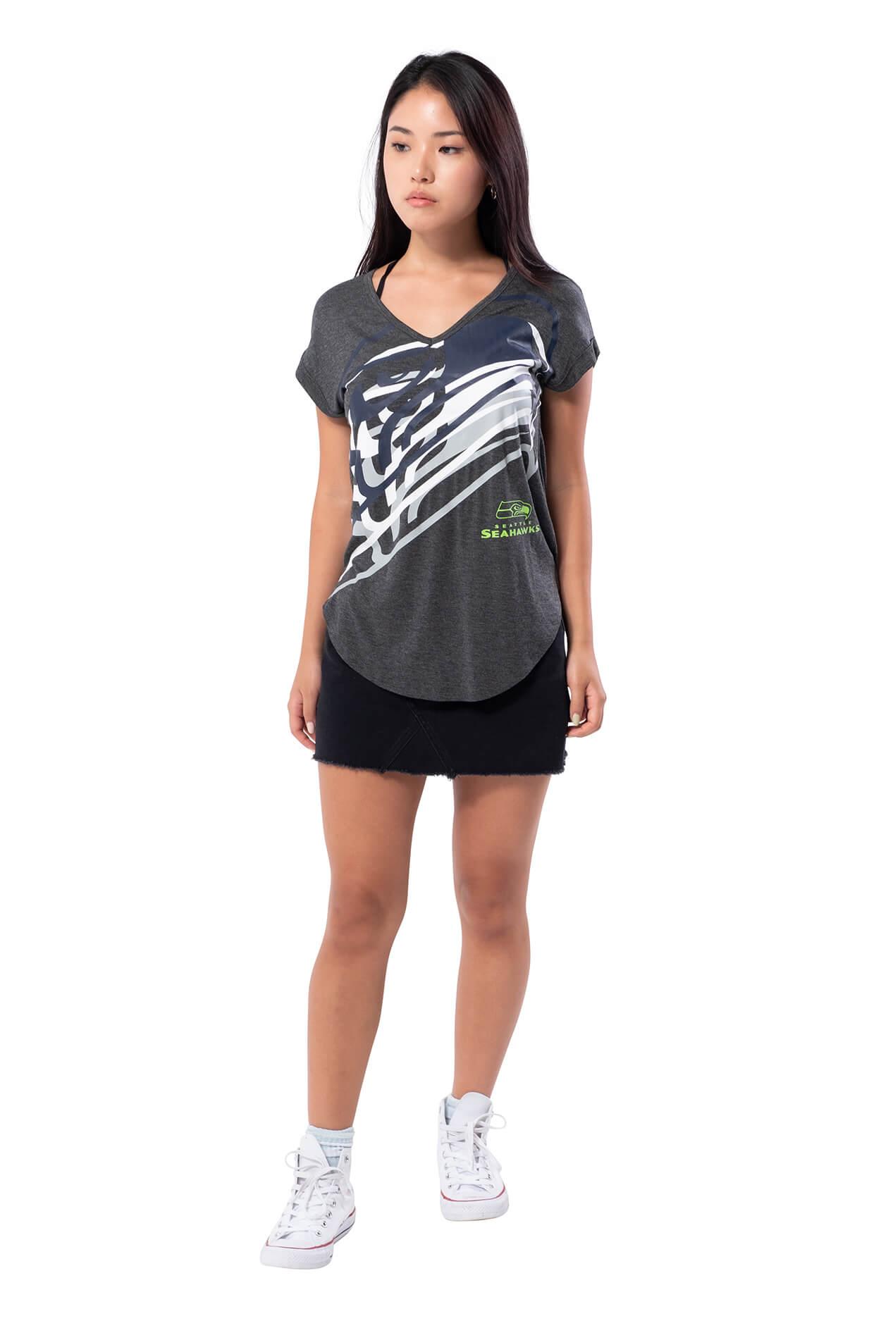 NFL Seattle Seahawks Women's V-Neck Tee|Seattle Seahawks - UltraGameShop