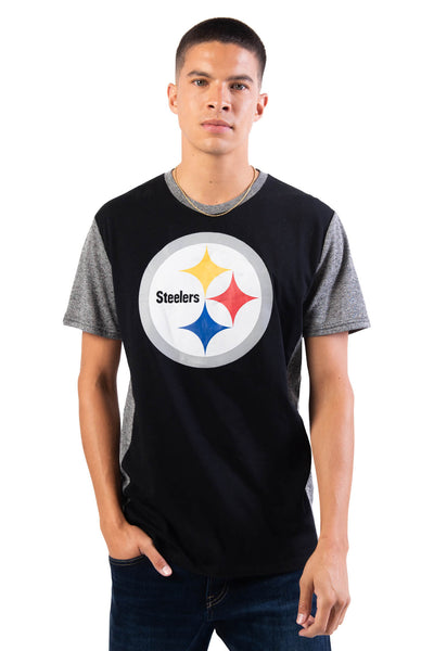 NFL Pittsburgh Steelers Men's Raglan Short Sleeve Tee|Pittsburgh Steelers