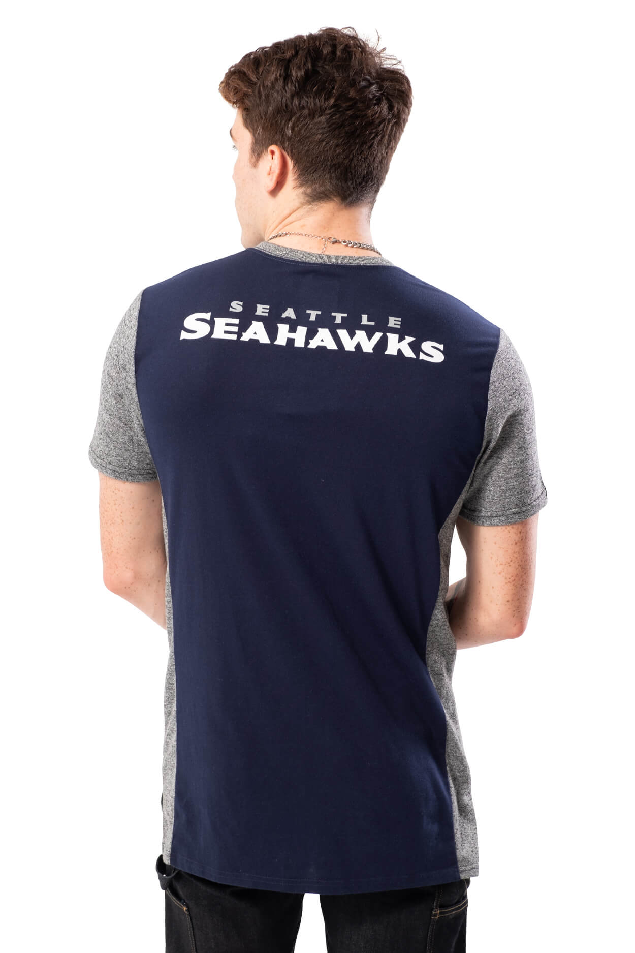 NFL Seattle Seahawks Men's Raglan Short Sleeve Tee|Seattle Seahawks