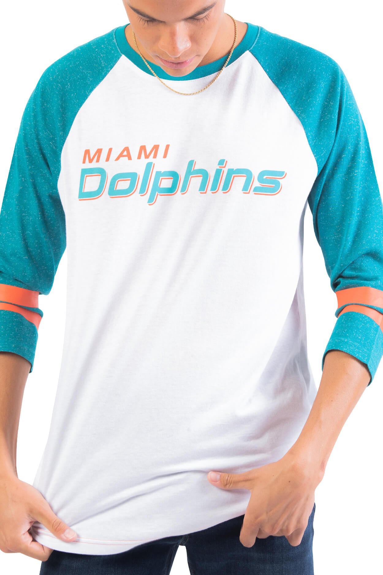 NFL Miami Dolphins Men's Baseball Tee|Miami Dolphins