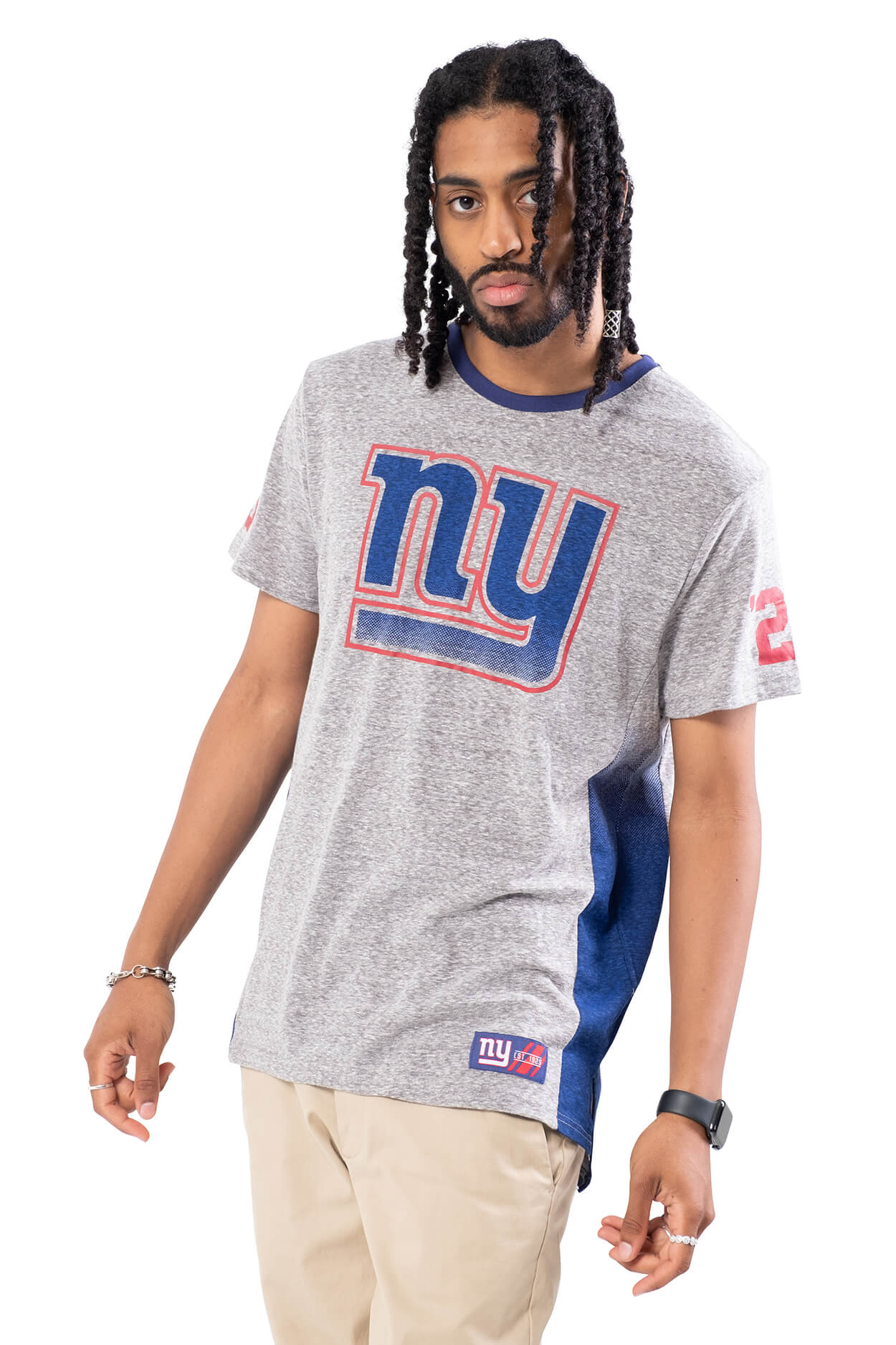 NFL New York Giants Men's Vintage Ringer Short Sleeve Tee|New York Giants