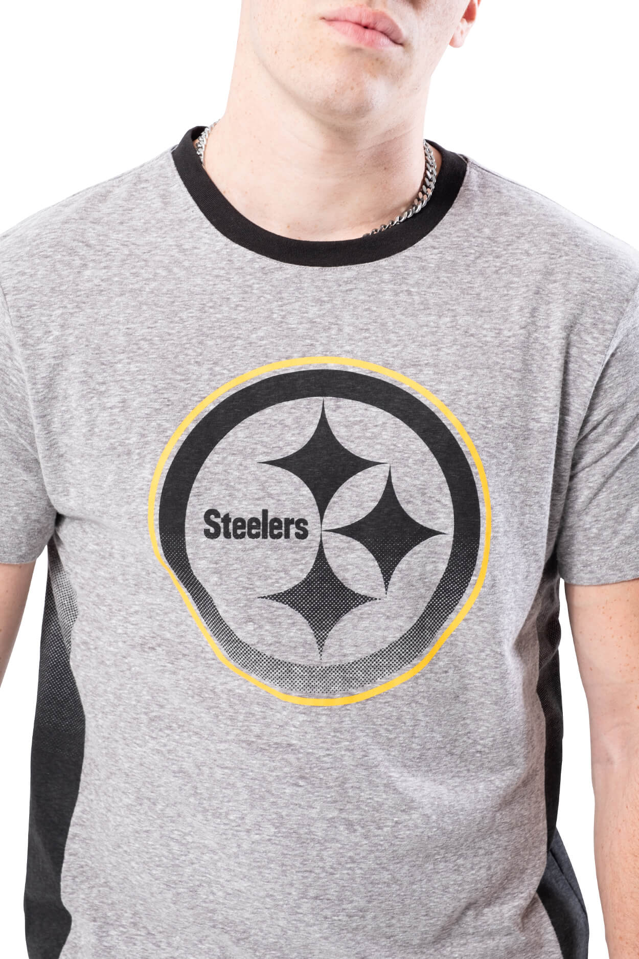 NFL Pittsburgh Steelers Men's Vintage Ringer Short Sleeve Tee|Pittsburgh Steelers