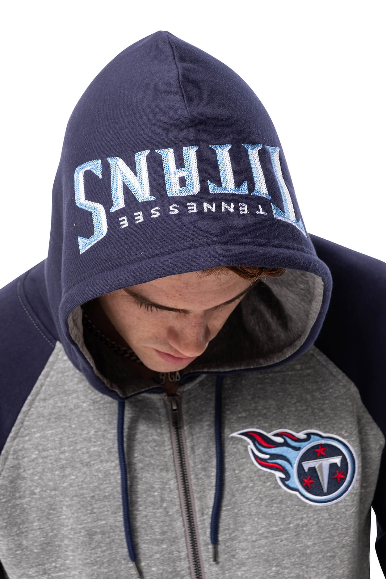 NFL Tennessee Titans Men's Full Zip Hoodie|Tennessee Titans