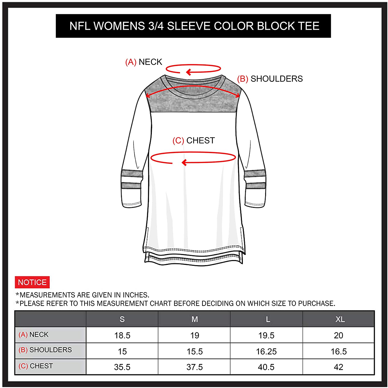 NFL New York Giants Women's Vintage 3/4 Long Sleeve Tee|New York Giants