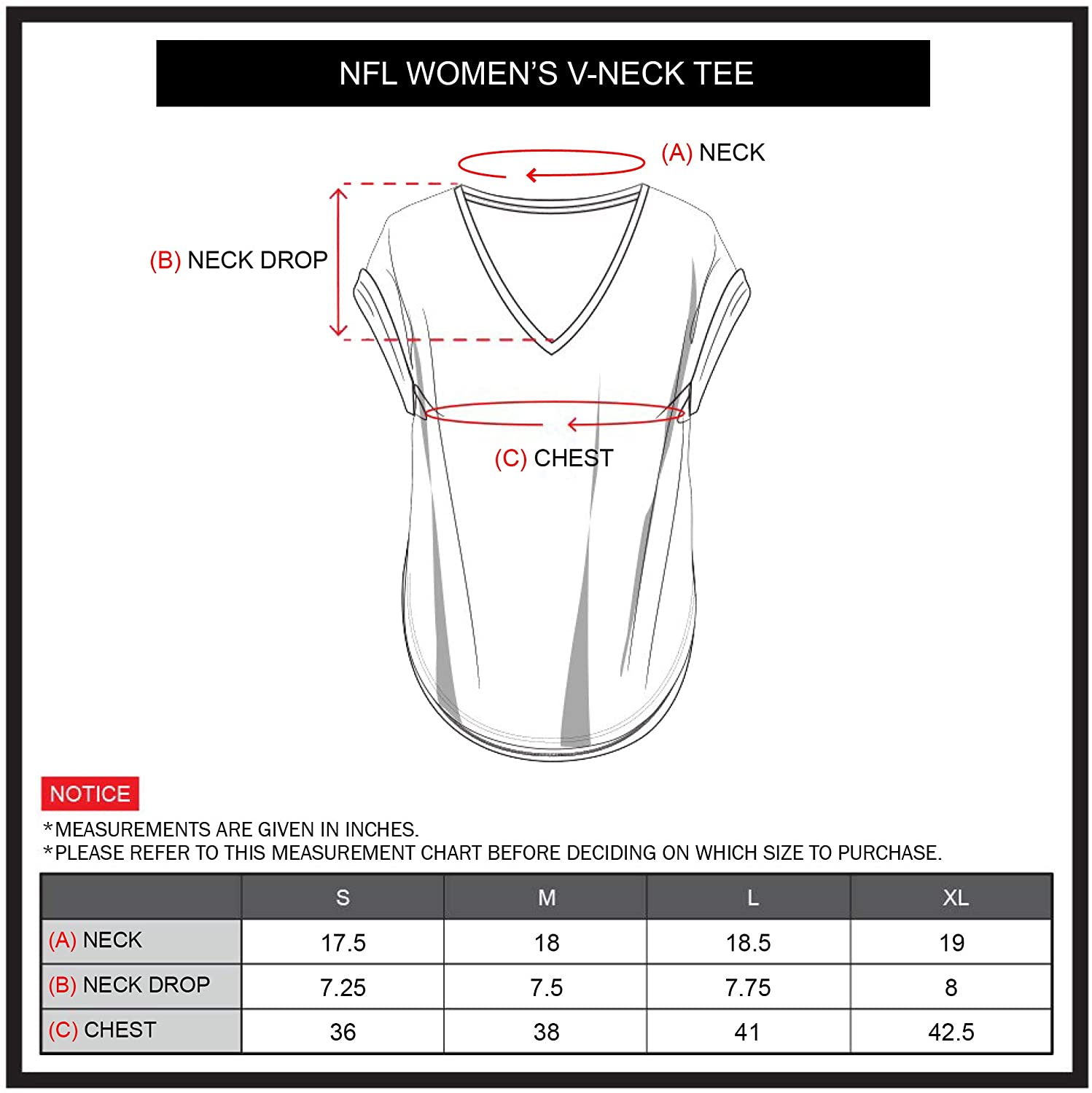 NFL Washington Redskins Women's V-Neck Tee|Washington Redskins