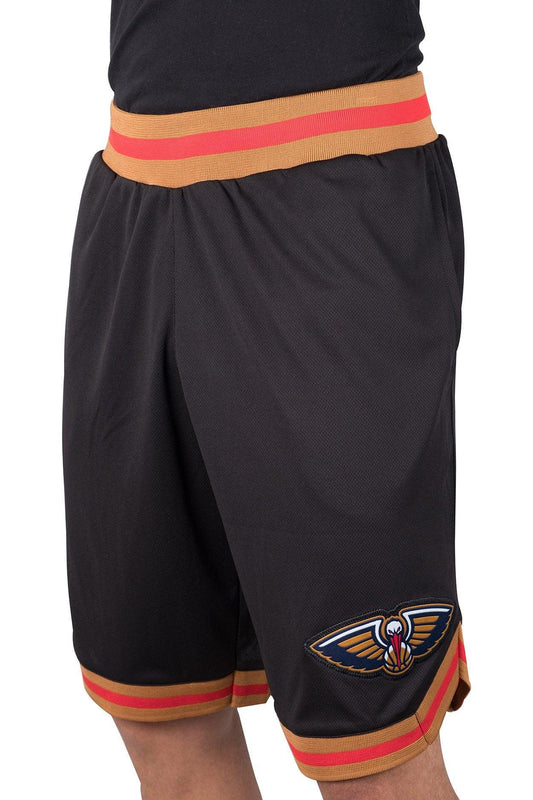 Ultra Game NBA Official Men’s Active Knit Basketball Training Shorts - Unisex, New Orleans Pelicans, Black|New Orleans Pelicans