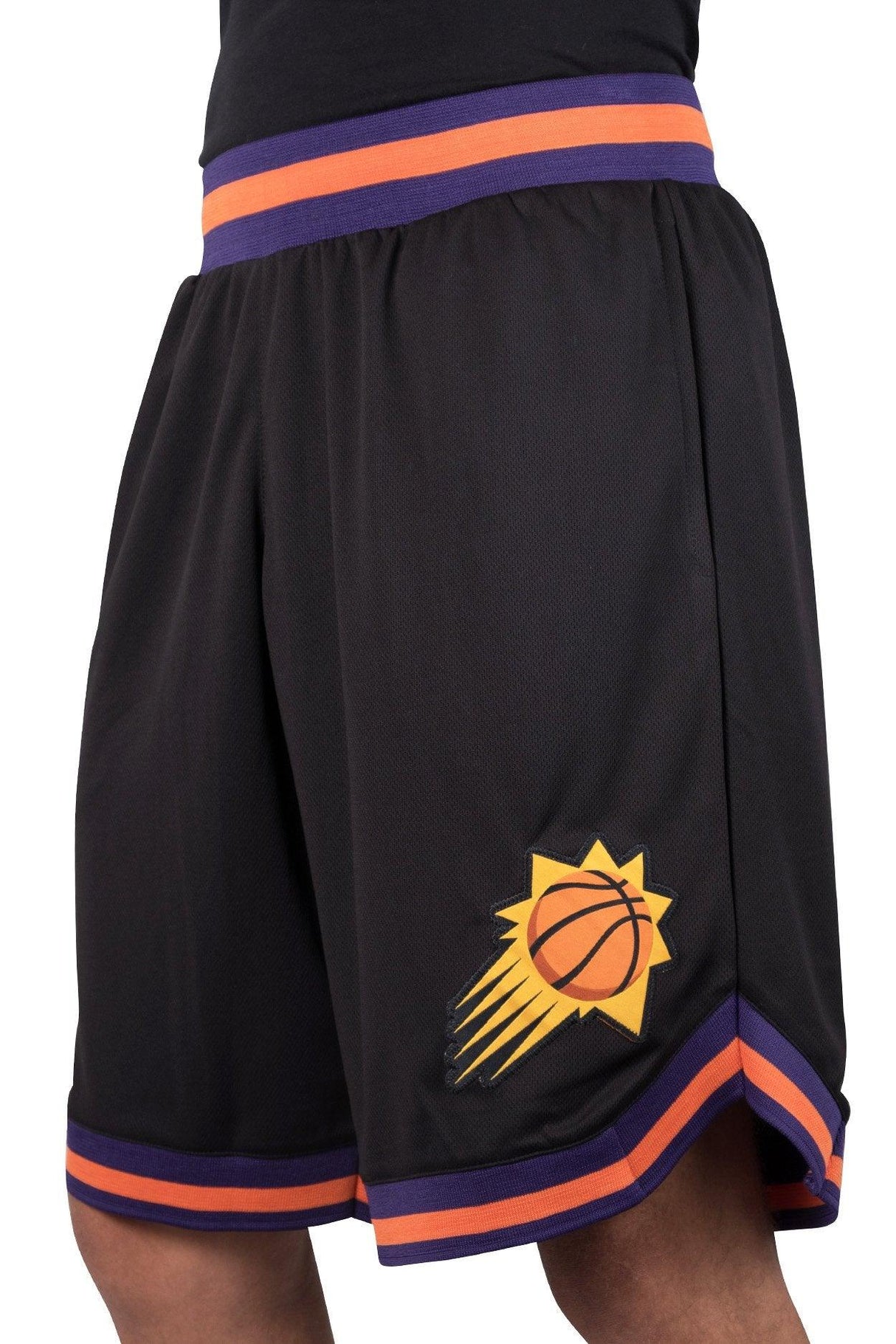 Ultra Game NBA Official Men‚Äôs Active Knit Basketball Training Shorts - Unisex, Phoenix Suns, Black|Phoenix Suns