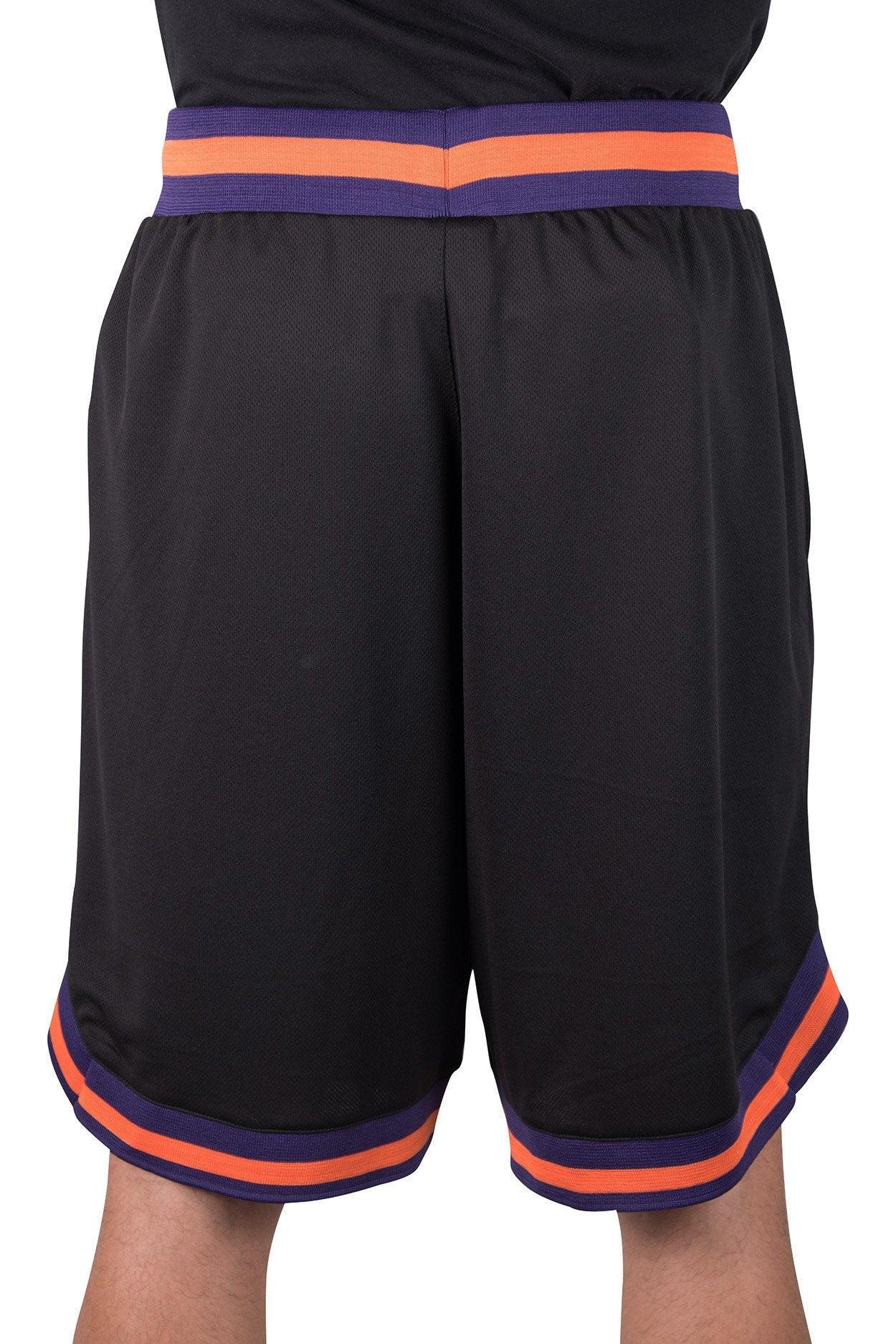 Ultra Game NBA Official Men’s Active Knit Basketball Training Shorts - Unisex, Phoenix Suns, Black|Phoenix Suns