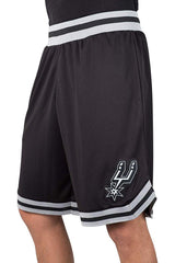 Ultra Game NBA Official Men‚Äôs Active Knit Basketball Training Shorts - Unisex, San Antonio Spurs, Black|San Antonio Spurs