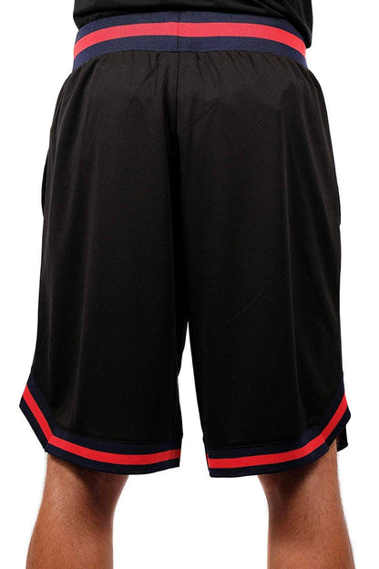 Ultra Game NBA Official Men’s Active Knit Basketball Training Shorts - Unisex, Washington Wizards, Black|Washington Wizards